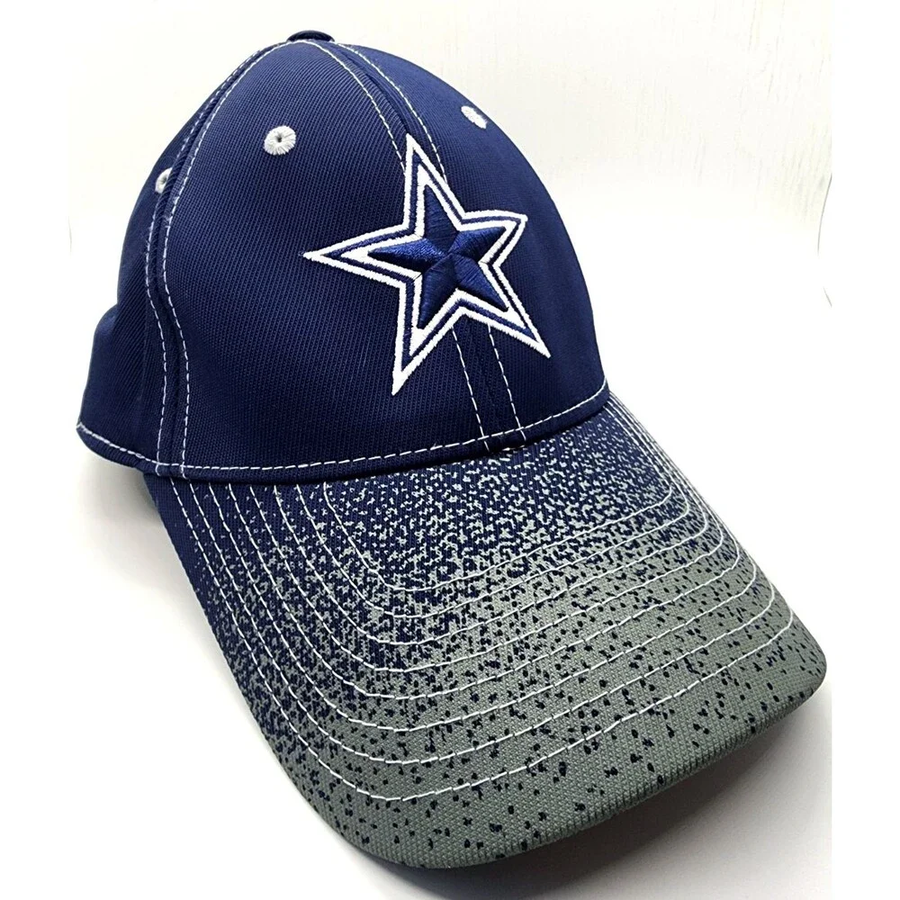 Dallas Cowboys Paint Splatter Fitted Hat Blue Gray NFL Cap One Size